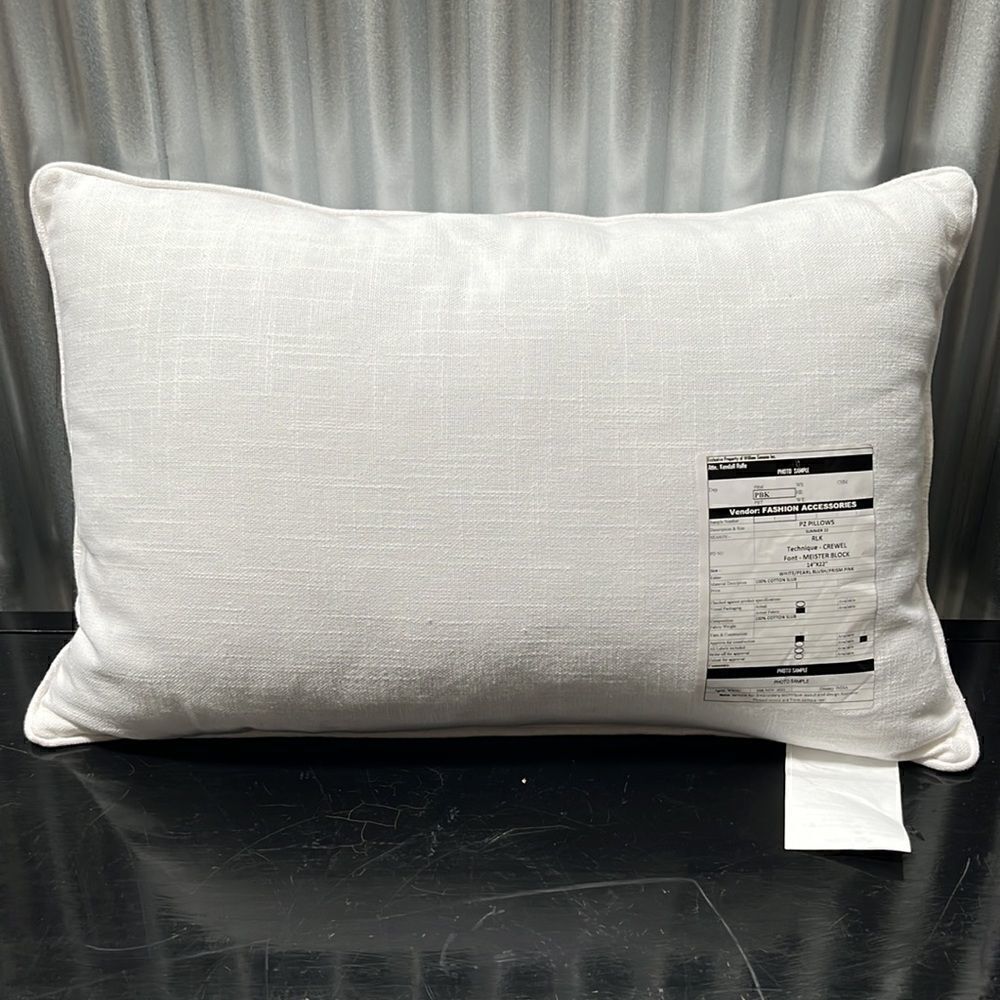 Pottery Barn new sample Embroidered RLK BUTTERFLY pillow - Picture 2 of 5